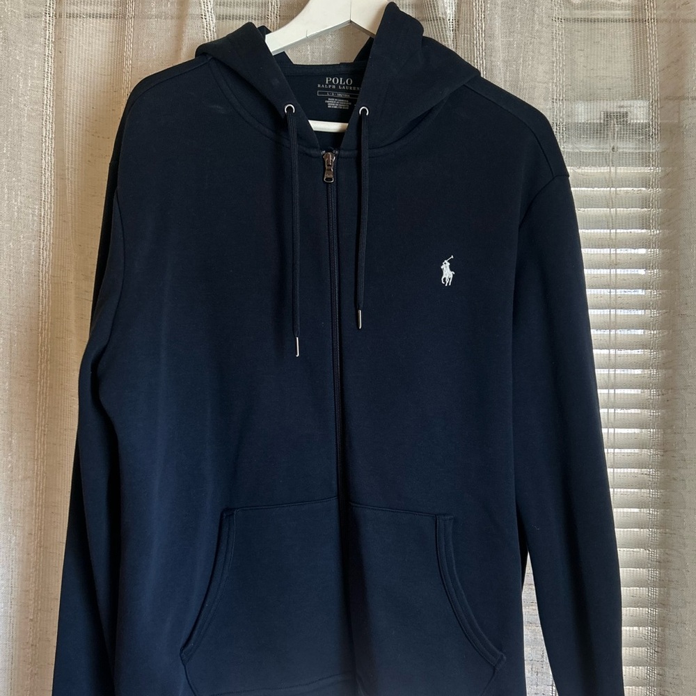 Polo by Ralph Lauren Men's Dark Blue Zip-Up Sweater